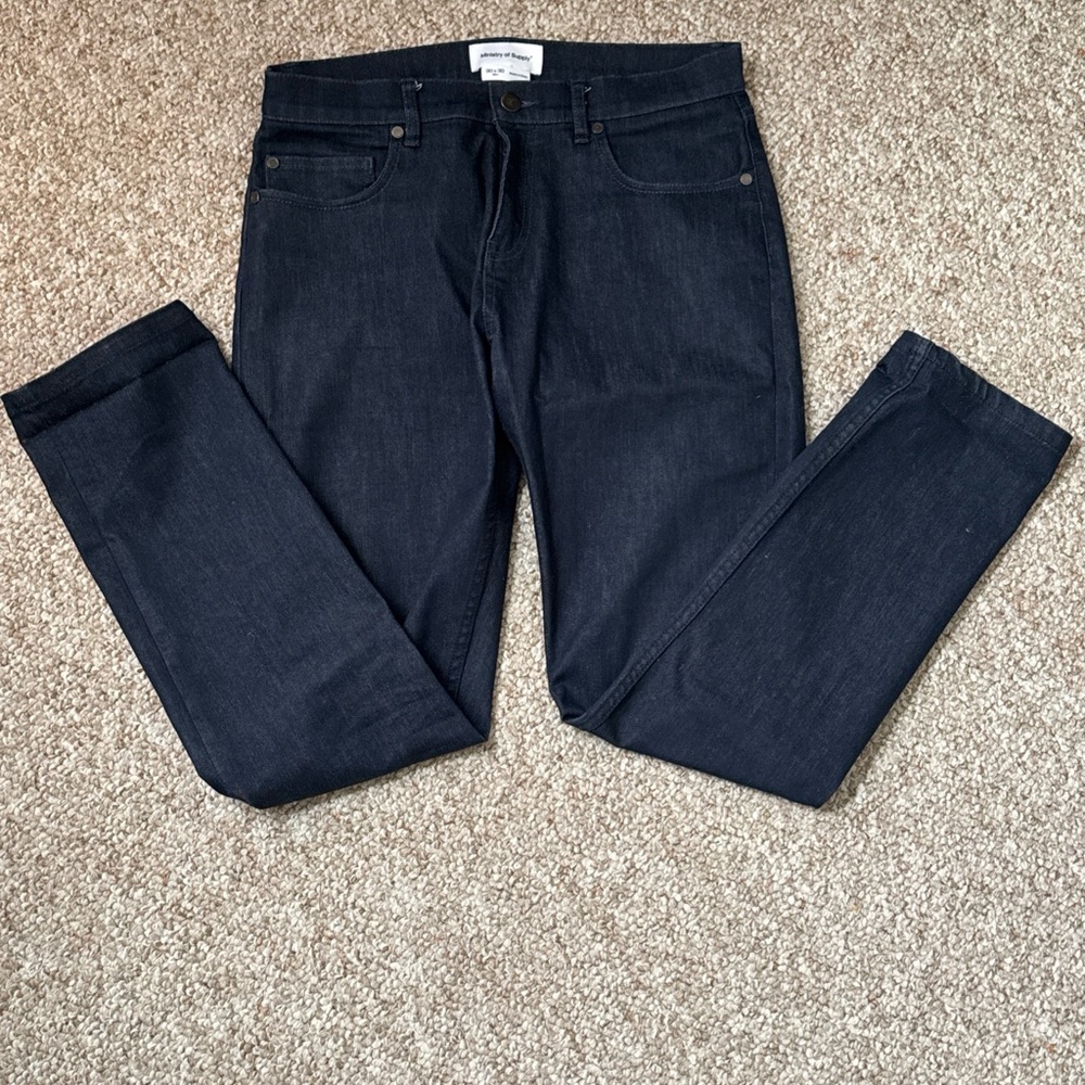 Ministry of Supply Men’s Slim Jeans in Dark Blue Indigo